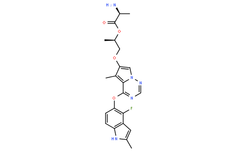 1-[[4-[(4-氟-2-甲基-1H-吲哚-5-基)氧基]-5-甲基吡咯并[2,1-F][1,2,4]三嗪-6-基]氧基]-2-丙醇 L-丙氨酸酯