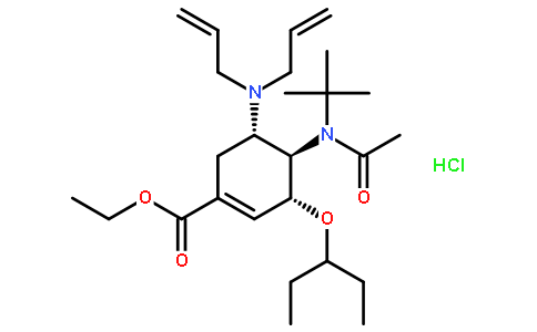 (3R,4R,5S)-4-N-乙酰基(叔丁基)氨基-5-N,N-二烯丙基氨基-3-(1-乙基丙氧基)-1-环己烯-1-甲酸乙酯单盐酸盐