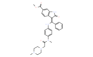 1H-​Indole-​6-​carboxylic acid, 2,​3-​dihydro-​3-​[[[4-​[methyl[2-​(4-​methyl-​1-​piperazinyl)​acetyl]​amino]​phenyl]​amino]​phenylmethylene]​-​2-​oxo-​, methyl ester, (3Z)​-
