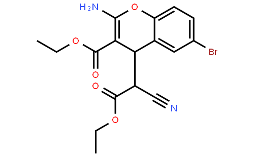 乙基-2-氨基-6-溴-4-(1-氰基-2-乙氧基-2-甲酰)-4H-苯并呋喃-3-羧酸