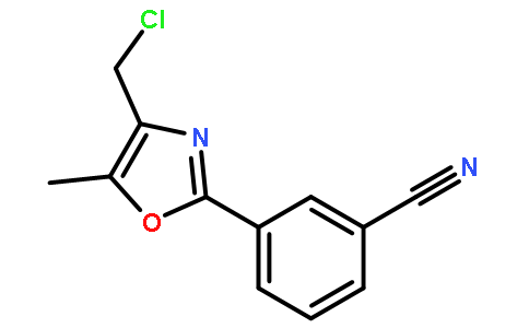 3-(4-(CHLOROMETHYL)-5-METHYLOXAZOL-2-YL)BENZONITRILE