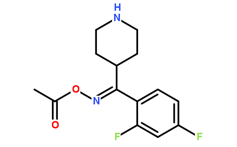 (1Z)-(2,4-二氟苯基)-4-哌啶基甲酮肟醋酸盐