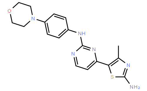 4-(2-氨基-4-甲基-5-噻唑基)-N-[4-(4-吗啉基)苯基]-2-嘧啶胺