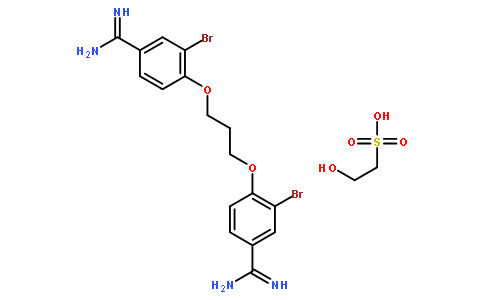 4,4'-(Propane-1,3-diylbis(oxy))bis(3-bromobenzimidamide) bis(2-hydroxyethanesulfonate)
