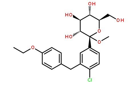 2-氯-5-(1-甲氧基-D-吡喃葡萄糖-1-基)-4-乙氧基二苯甲烷