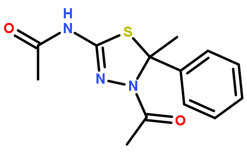 N-(4-Acetyl-5-methyl-5-phenyl-4,5-dihydro-1,3,4-thiadiazol-2-yl)a cetamide
