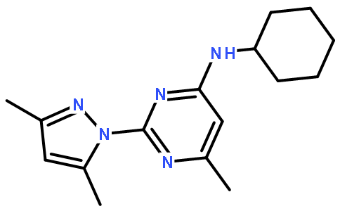 N-Cyclohexyl-N-[2-(3,5-dimethyl-pyrazol-1-yl)-6-methyl-4-pyrimidinamine