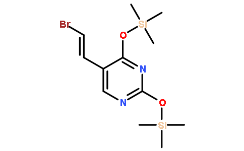 Pyrimidine, 5-(2-bromoethenyl)-2,4-bis[(trimethylsilyl)oxy]-, (E)-