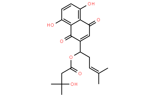 湖北信康医药化工有限公司 β-羟基异戊酰紫草素  结构式搜索 cas