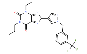 3-ethyl-1-propyl-8-(1-(3-(trifluoromethyl)benzyl)-1h-pyrazol-4-yl)-1h-purine-2,6(3h,8h)-dione