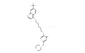5-(5-(7-(Trifluoromethyl)quinolin-4-ylthio)pentyloxy)-2-(morpholinomethyl)-4H-pyran-4-one dihydrochloride