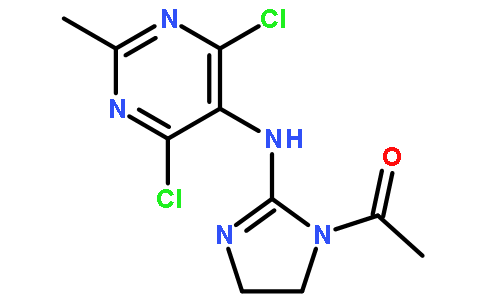 1-(2-((4,6-Dichloro-2-methylpyrimidin-5-yl)amino)-4,5-dihydro-1H-imidazol-1-yl)ethanone