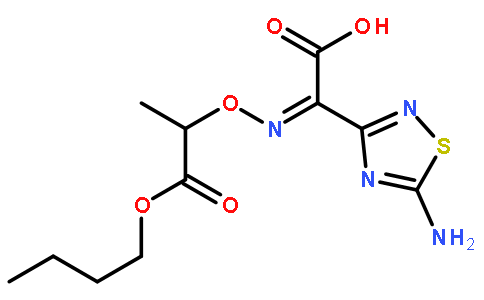 2-(5-Amino-1,2,4-thiadiazol-3-yl)-2-(((1-butoxy-1-oxopropan-2-yl)oxy)imino)acetic acid
