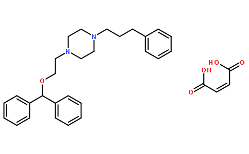 1-(2-(Benzhydryloxy)ethyl)-4-(3-phenylpropyl)piperazine maleate
