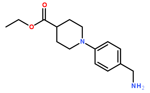 1-(4-aminomethyl-phenyl)-piperidine-4-carboxylic acid ethyl ester