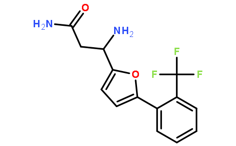 3-Amino-3-[5-(2-trifluoromethylphenyl)-furan-2-yl]-propionic acid amide