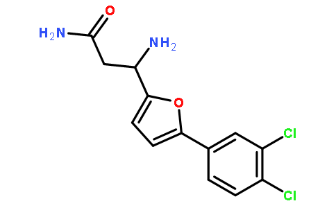 3-Amino-3-[5-(3,4-dichlorophenyl)-furan-2-yl]-propionic acid amide