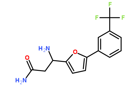 3-Amino-3-[5-(3-trifluoromethylphenyl)-furan-2-yl]-propionic acid amide