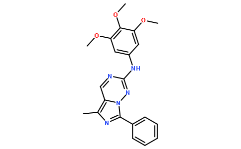 5-methyl-7-phenyl-N -(3,4,5-trimethoxyphenyl) imidazo[1,5-f][1,2,4] triazin-2-amine
