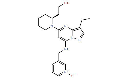 （2S)-1-[3-乙基-7-[[(1-氧代-3-吡啶基)甲基]氨基]吡唑并[1,5-a]嘧啶-5-基]-2-哌啶乙醇