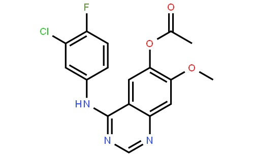 4-(3-氯-4-氟苯氨基)-7-甲氧基喹唑啉-6-醇乙酸酯
