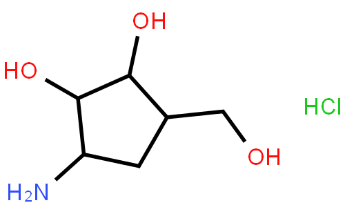 (1R,2S,3R,4R)-2,3-二羟基-4-(羟甲基)-1-氨基环戊烷盐酸盐