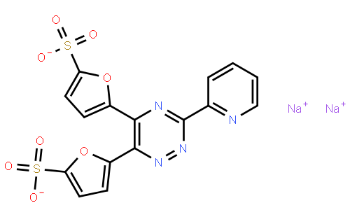 3-(2-吡啶基)-5,6-二(2-呋喃基)-1,2,4-三嗪-5',5''-二磺酸 二钠盐, for spectrophotometric det. of Fe