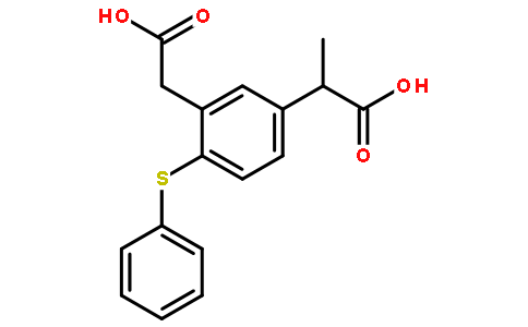 5-(1-羧乙基)-2-(苯硫基)苯乙酸
