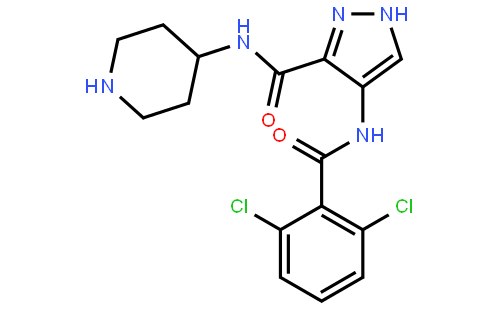 N-(4-哌啶基)-4-(2,6-二氯苯甲酰氨基)-1H-吡唑-3-甲酰胺