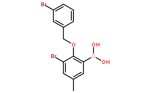 (3-Bromo-2-((3-bromobenzyl)oxy)-5-methylphenyl)boronic acid