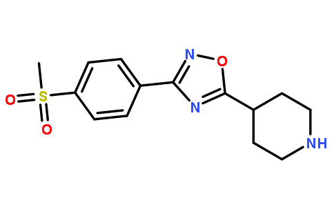 3-(4-(methylsulfonyl)phenyl)-5-(piperidin-4-yl)-1,2,4-oxadiazole