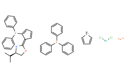 (R)-2-[(RP)-2-(Diphenylphosphino)ferrocenyl]-4-isopropyl-2-oxazoline triphenylphosphine ruthenium(II) chloride Complex