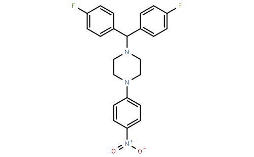 1-(Bis(4-fluorophenyl)methyl)-4-(4-nitrophenyl)piperazine