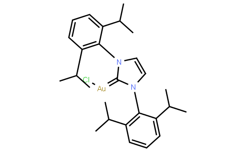 1,3-双(2,6-二异丙基苯基咪唑-2-亚基)金(I)酰氯