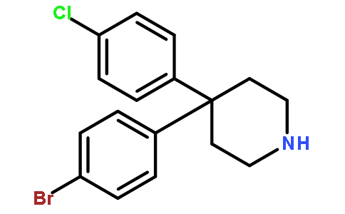 4-(4-bromophenyl)-4-(4-chlorophenyl)piperidine