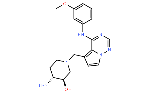 (3R,4R)-4-Amino-1-[[4-[(3-methoxyphenyl)amino]pyrrolo[2,1-f][1,2,4]triazin-5-yl]methyl]piperidin-3-ol