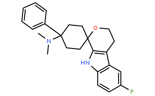 6-fluoro-N,N-dimethyl-1'-phenylspiro[4,9-dihydro-3H-pyrano[3,4-b]indole-1,4'-cyclohexane]-1'-amine