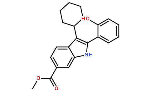 Methyl 3-cyclohexyl-2-(2-hydroxyphenyl)-1H-indole-6-carboxylate