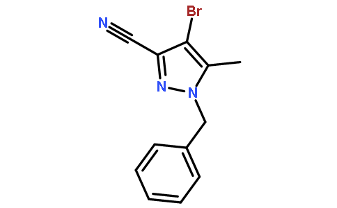 1-Benzyl-4-bromo-5-methyl-1H-pyrazole-3-carbonitrile