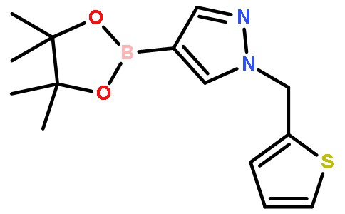 4-(4,4,5,5-Tetramethyl-1,3,2-dioxaborolan-2-yl)-1-(thiophen-2-ylmethyl)-1H-pyrazole