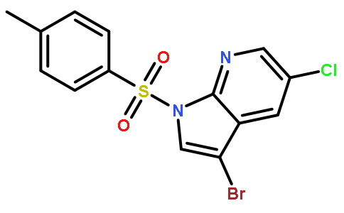 1H-Pyrrolo[2,3-b]pyridine, 3-bromo-5-chloro-1-[(4-methylphenyl)sulfonyl]-