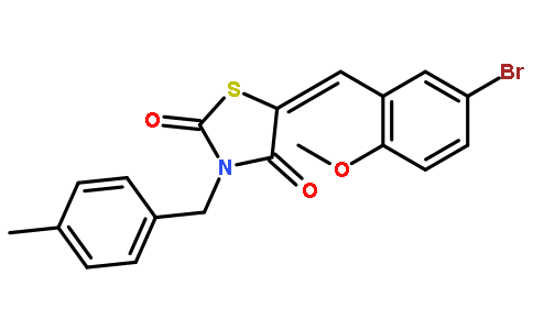 2,4-Thiazolidinedione, 5-[(5-bromo-2-methoxyphenyl)methylene]-3-[(4-methylphenyl)methyl]-, (5Z)-