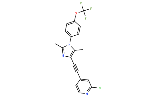 2-chloro-4-[2-[2,5-dimethyl-1-[4-(trifluoromethoxy)phenyl]imidazol-4-yl]ethynyl]pyridine