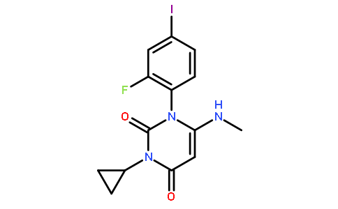 3-Cyclopropyl-1-(2-fluoro-4-iodophenyl)-6-(methylamino)pyrimidine-2,4(1H,3H)-dione