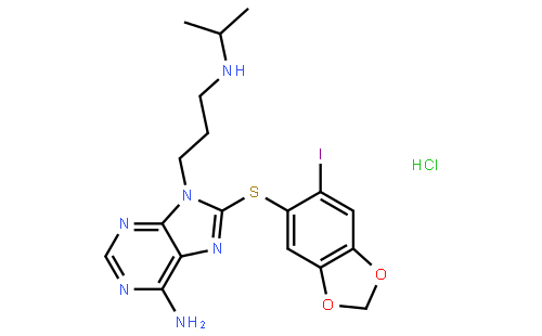 6-氨基-8-[(6-碘-1,3-苯并二茂-5-基)硫基]-N-异丙基-9H-嘌呤-9-丙胺