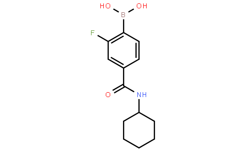[4-(Cyclohexylcarbamoyl)-2-fluorophenyl]boronic acid