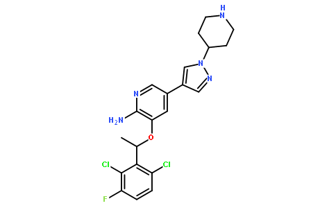 3-(1-(2,6-Dichloro-3-fluorophenyl)ethoxy)-5-(1-(piperidin-4-yl)-1H-pyrazol-4-yl)pyridin-2-amine