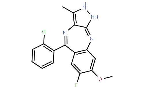 5-(2-chlorophenyl)-7-fluoro-8-methoxy-3-methyl-1,2-dihydropyrazolo[3,4-b][1,4]benzodiazepine