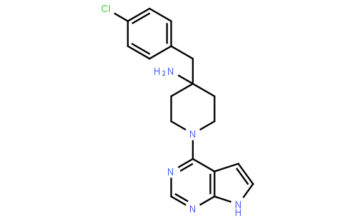 4-[(4-氯苯基)甲基]-1-(7H-吡咯并[2,3-D]嘧啶-4-基)-4-哌啶胺