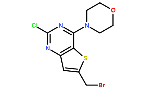 4-(6-(bromomethyl)-2-chlorothieno[3,2-d]pyrimidin-4-yl)morpholine